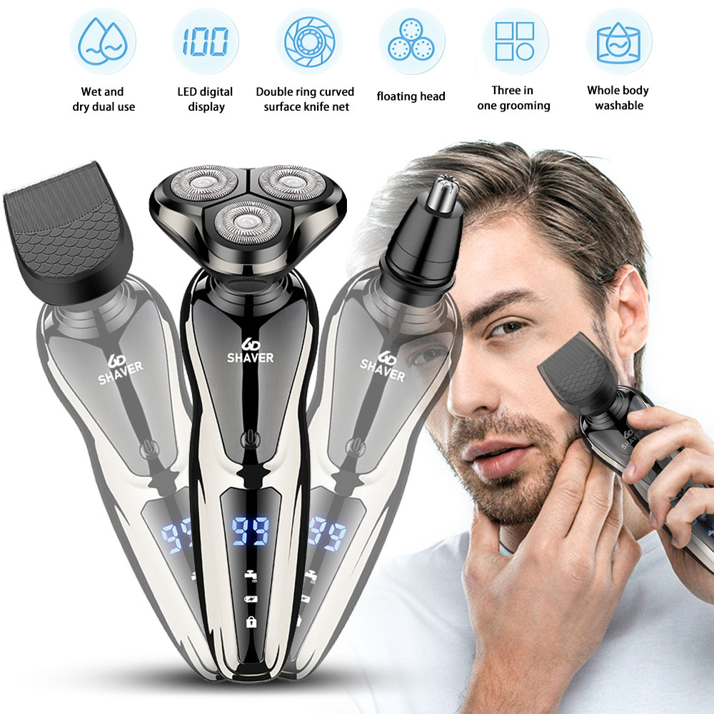 Unbranded Men's Electric Shaver – Multifunction Rotary Beard Trimmer – USB Rechargeable – Face Shaver & Trimmer NEW